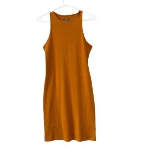 Wild Fable orange sleeveless knit bodycon dress | M